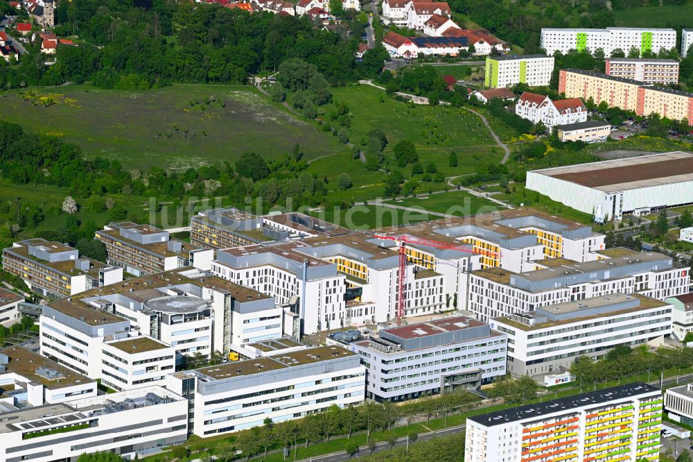 Jena von oben - Klinikgelände des Krankenhauses Universitätsklinikum in Jena im Bundesland Thüringen, Deutschland