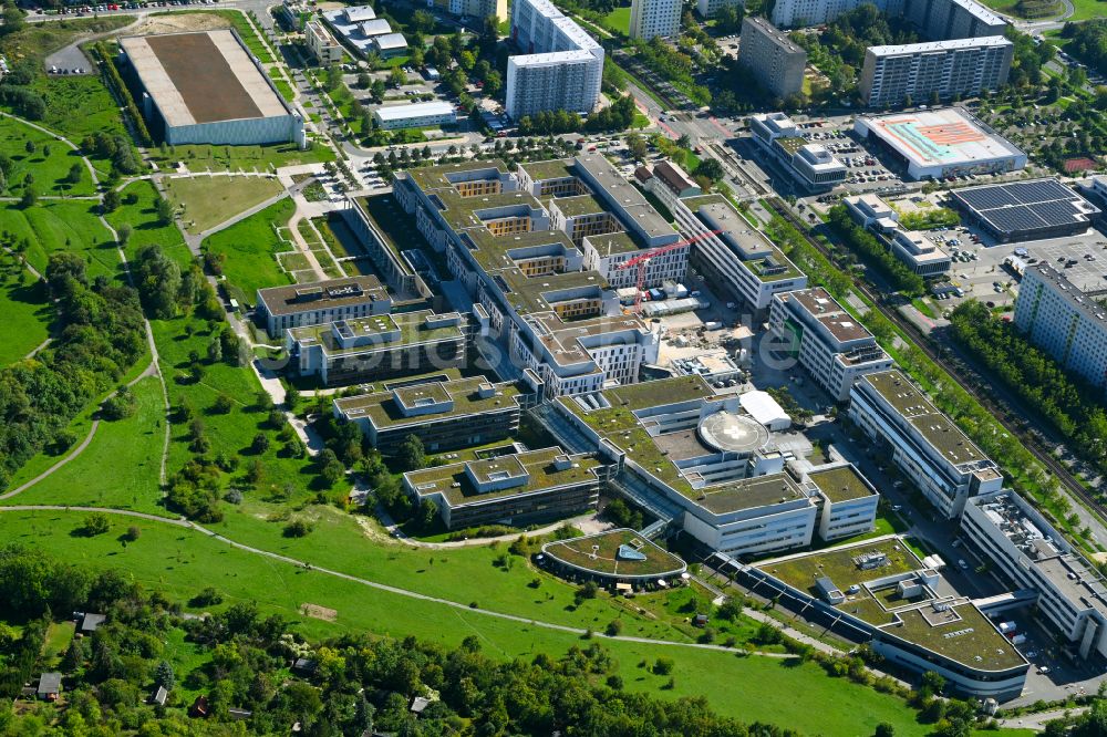 Luftaufnahme Jena - Klinikgelände des Krankenhauses Universitätsklinikum in Jena im Bundesland Thüringen, Deutschland