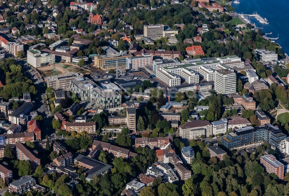 Luftbild Kiel - Klinikgelände des Krankenhauses Universitätsklinikum Schleswig-Holstein ( UKSH ) in Kiel im Bundesland Schleswig-Holstein, Deutschland