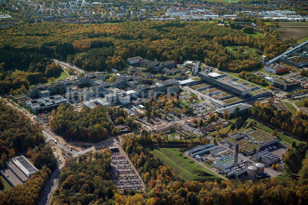 Luftbild Ulm - Klinikgelände des Krankenhauses Universitätsklinikum Ulm in Ulm im Bundesland Baden-Württemberg, Deutschland