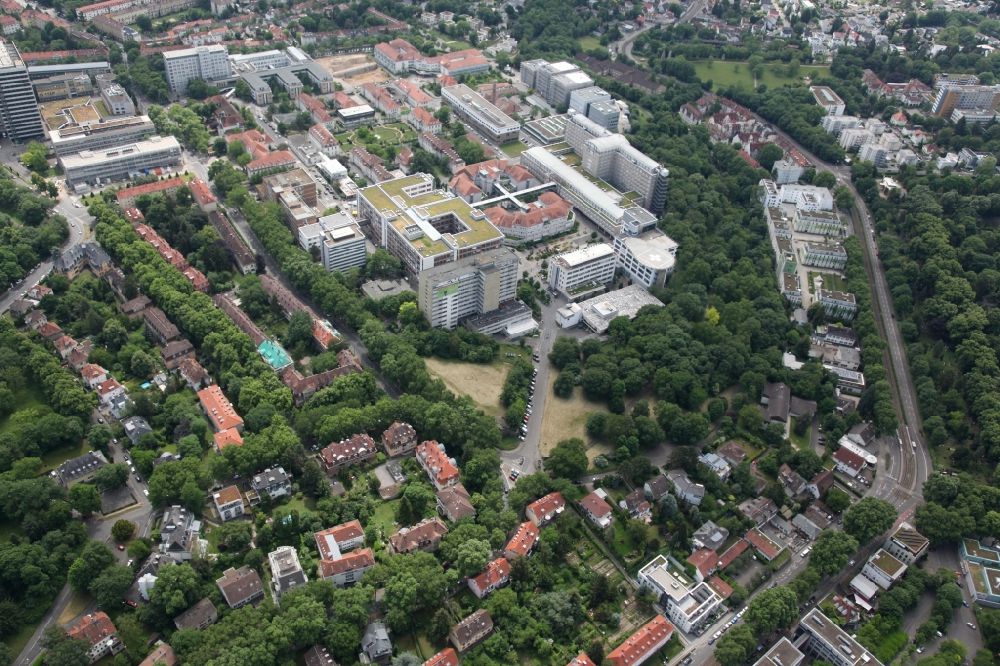 Luftbild Mainz - Klinikgelände des Krankenhauses Universitätsmedizin der Johannes Gutenberg-Universität Mainz in Mainz im Bundesland Rheinland-Pfalz, Deutschland