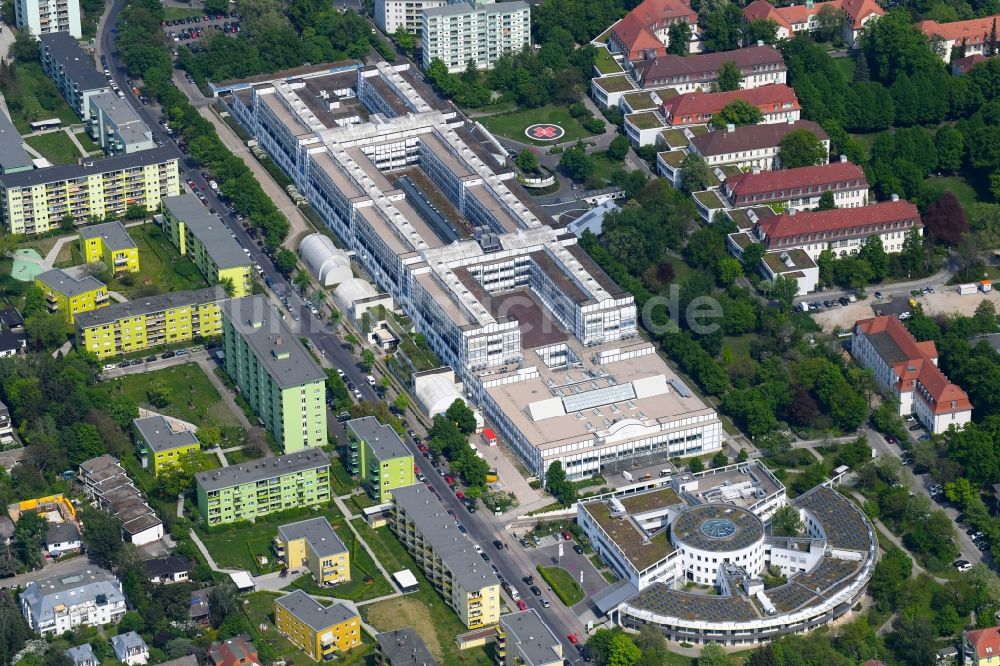 Luftaufnahme Berlin - Klinikgelände des Krankenhauses Vivantes Klinikum Neukölln an der Rudower Straße im Ortsteil Neukölln in Berlin, Deutschland