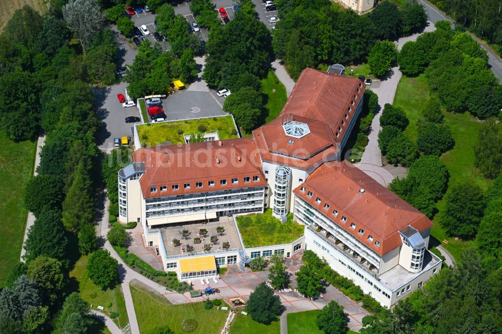 Luftbild Bad Brambach - Klinikgelände des Rehabilitationszentrums der Rehaklinik Dr. Ebel Fachklinik in Bad Brambach im Bundesland Sachsen, Deutschland