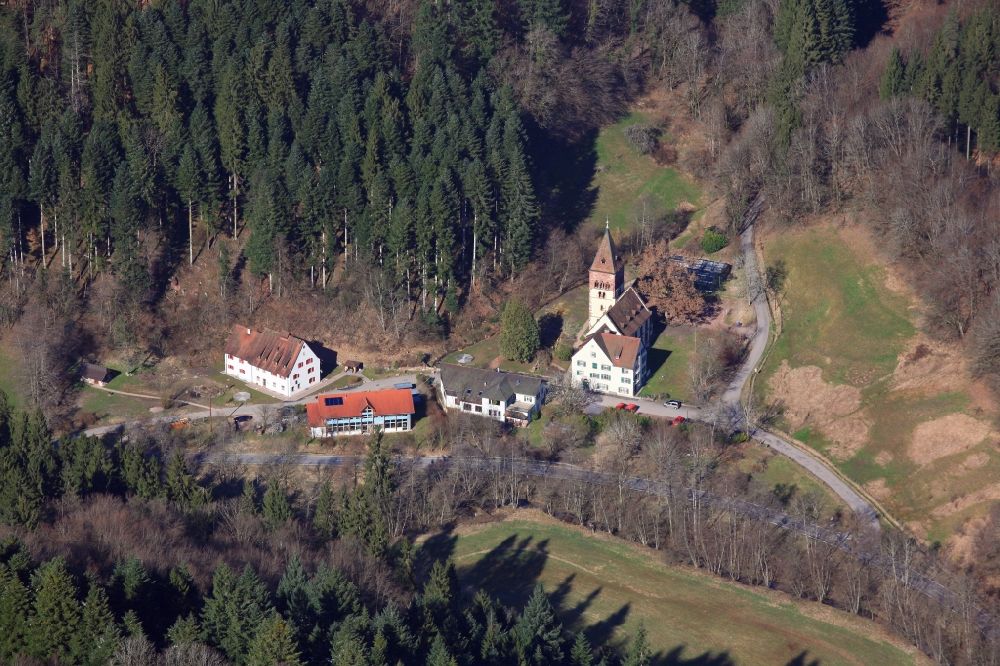 Luftaufnahme Steinen - Klinikgelände des Rehabilitationszentrums der Rehaklinik in Steinen im Bundesland Baden-Württemberg, Deutschland