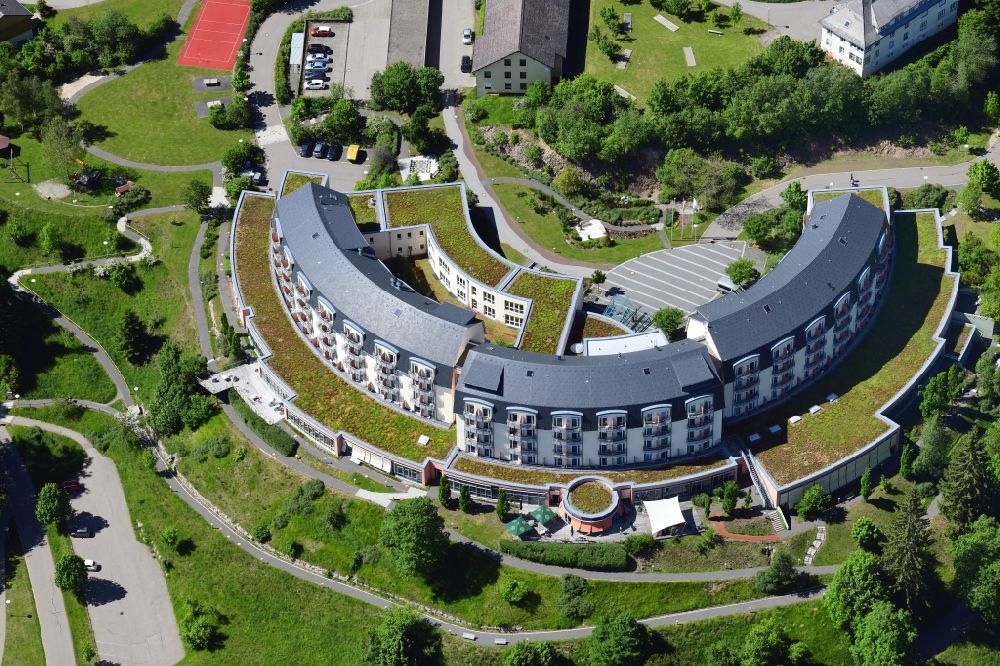 Todtmoos von oben - Klinikgelände des Rehabilitationszentrums der Rehaklinik Wehrawald in Todtmoos im Bundesland Baden-Württemberg, Deutschland
