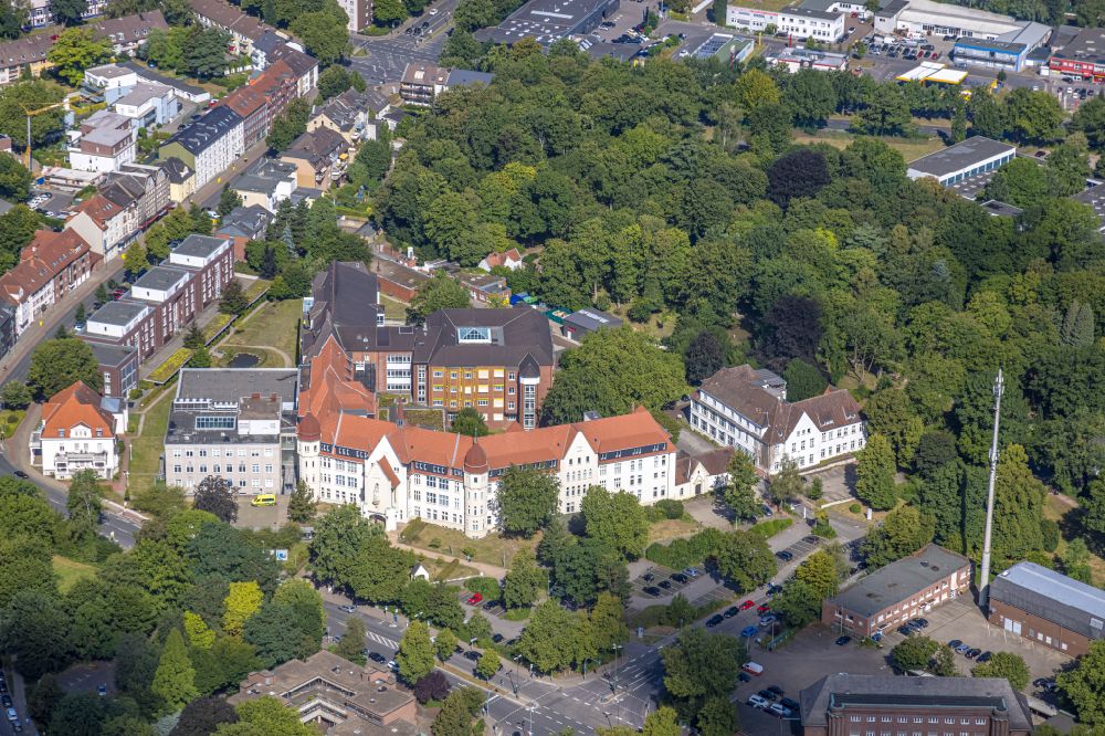 Luftaufnahme Gelsenkirchen - Klinikgelände des Sankt Marien-Hospital Gelsenkirchen-Buer in Gelsenkirchen im Bundesland Nordrhein-Westfalen
