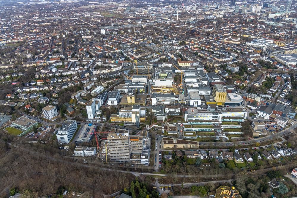 Luftbild Essen - Klinikgelände Universitätsklinikum Essen in Essen im Bundesland Nordrhein-Westfalen