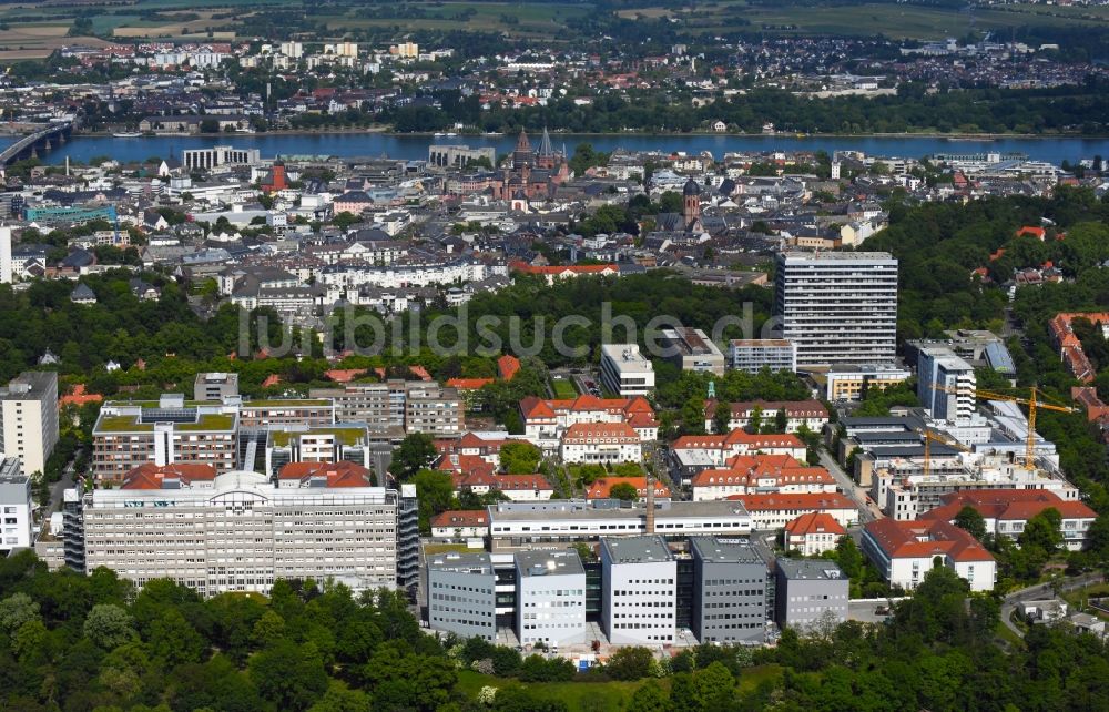 Luftbild Mainz - Klinikgelände der Universitätsmedizin der Johannes Gutenberg Universität Mainz in Mainz im Bundesland Rheinland-Pfalz