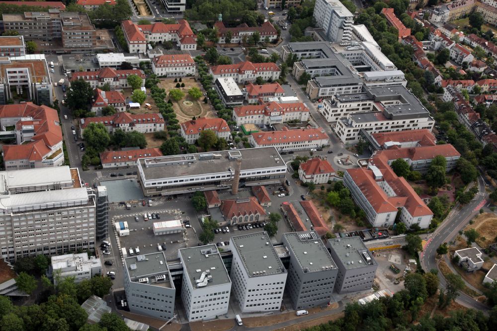 Luftaufnahme Mainz - Klinikgelände der Universitätsmedizin der Johannes Gutenberg Universität Mainz in Mainz im Bundesland Rheinland-Pfalz