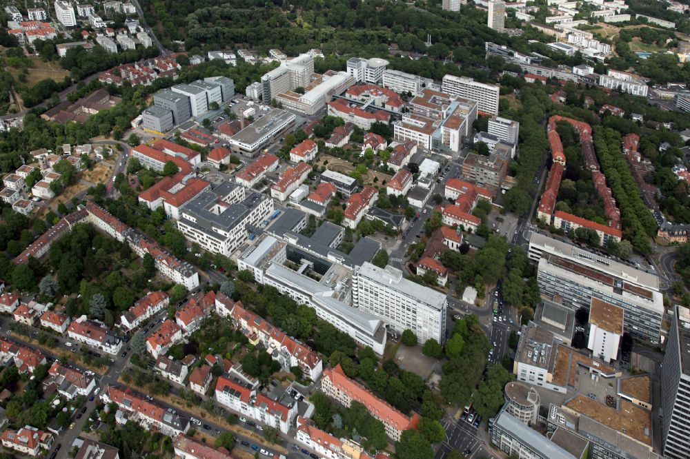 Luftbild Mainz - Klinikgelände der Universitätsmedizin der Johannes Gutenberg Universität Mainz in Mainz im Bundesland Rheinland-Pfalz