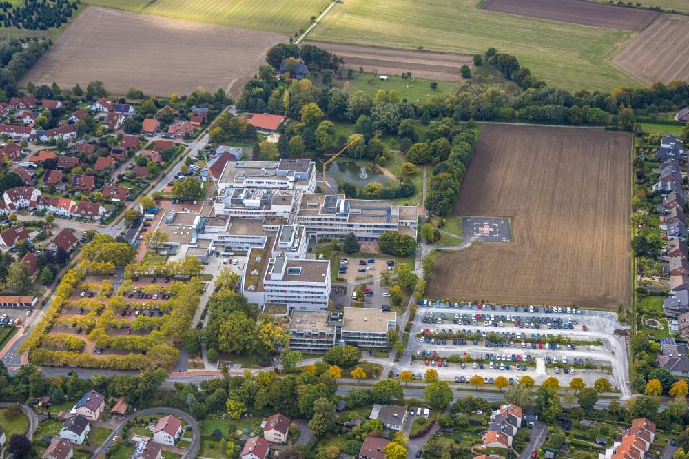 Soest aus der Vogelperspektive: Klinikum Stadt Soest in Soest im Bundesland Nordrhein-Westfalen, Deutschland