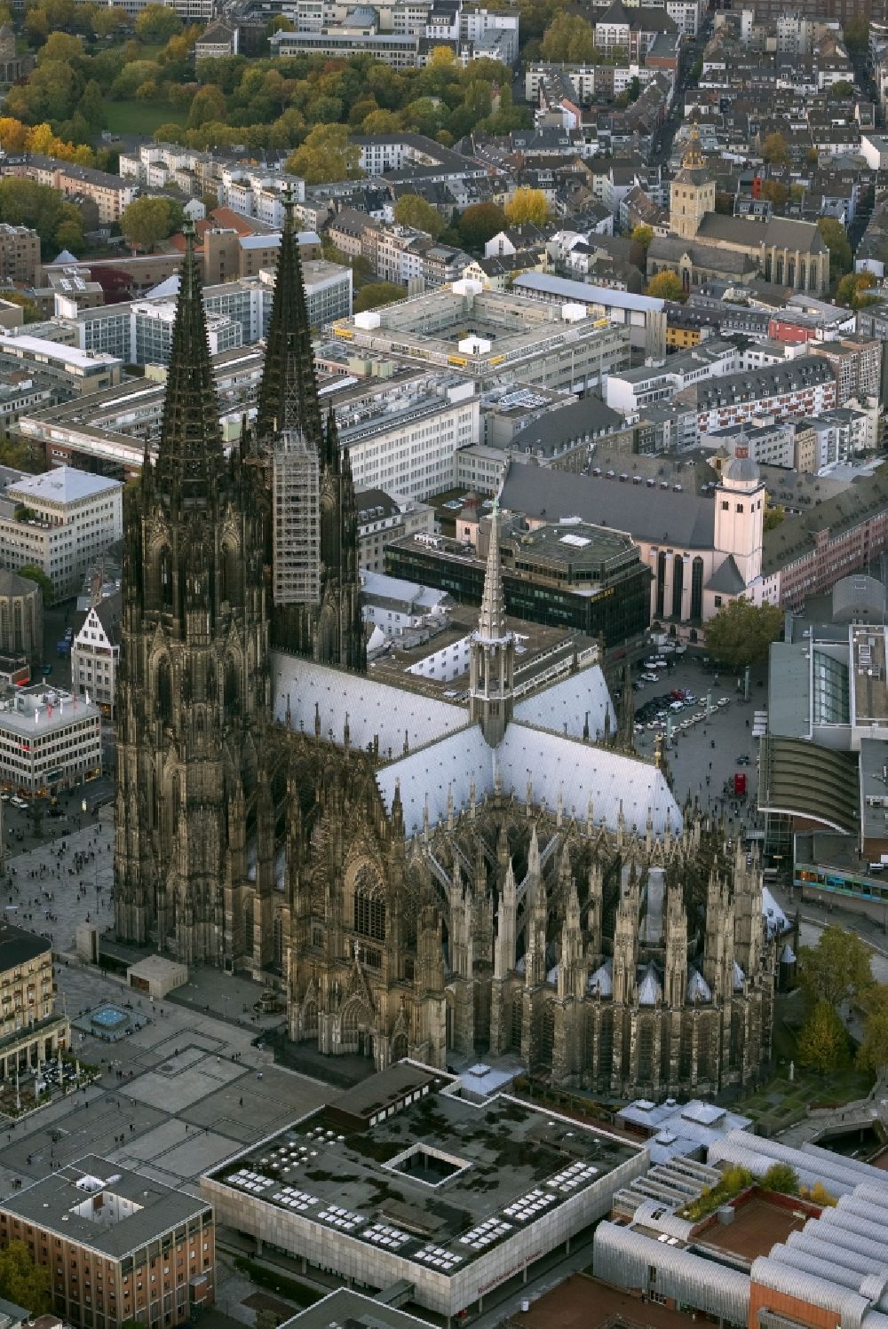 Köln von oben - Kölner Dom in Köln im Bundesland Nordrhein-Westfalen