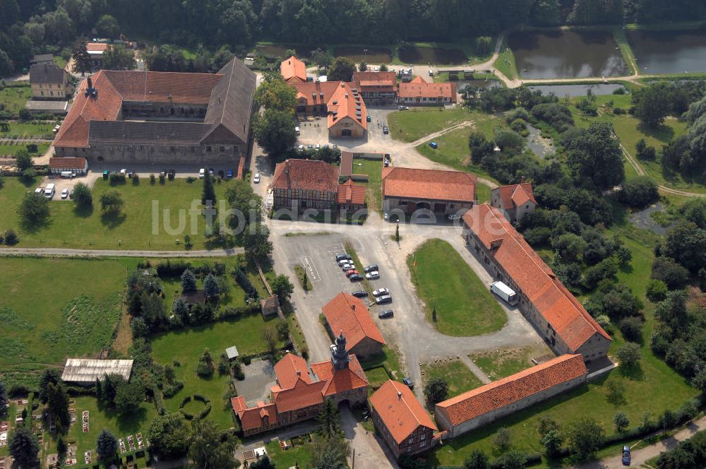 Luftaufnahme Michaelstein (Blankenburg) - Kloster Michaelstein nahe der Stadt Blankenburg