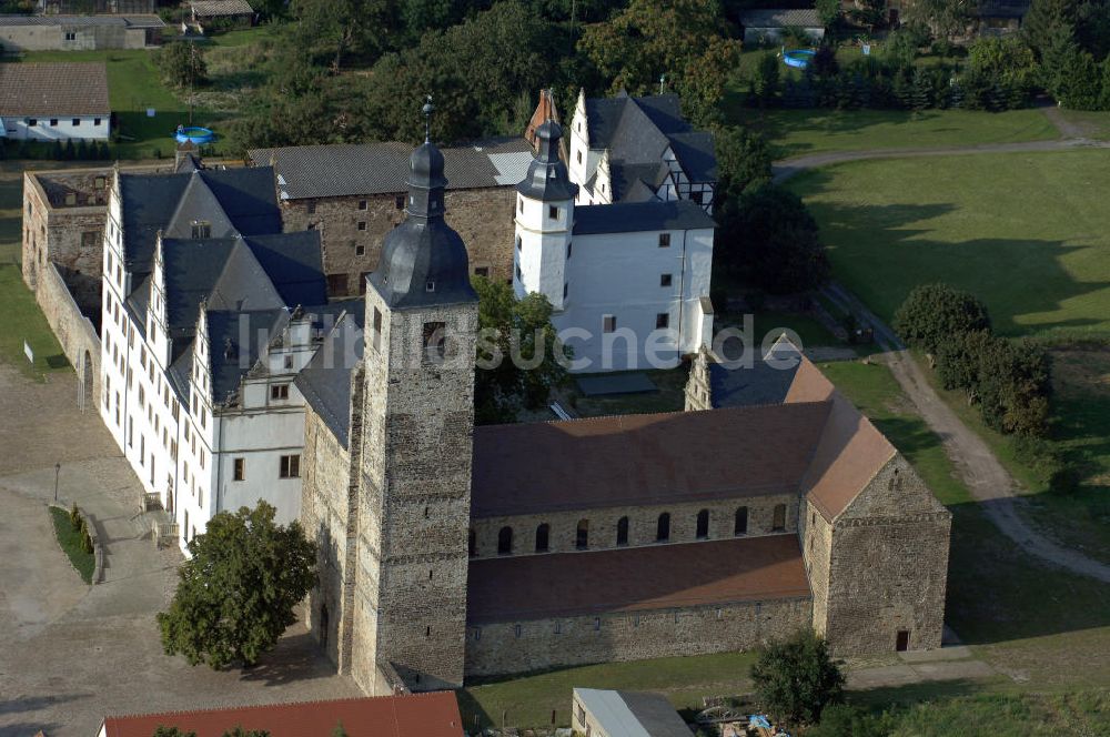 Luftbild Leitzkau - Klosterkirche St.Maria und Schloss Leitzkau