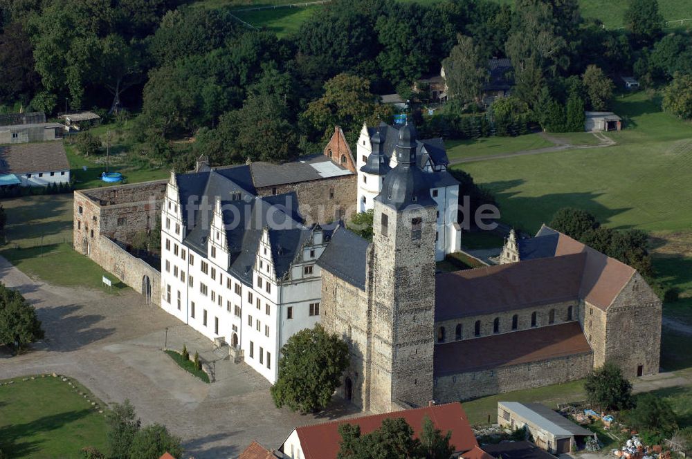 Luftaufnahme Leitzkau - Klosterkirche St.Maria und Schloss Leitzkau