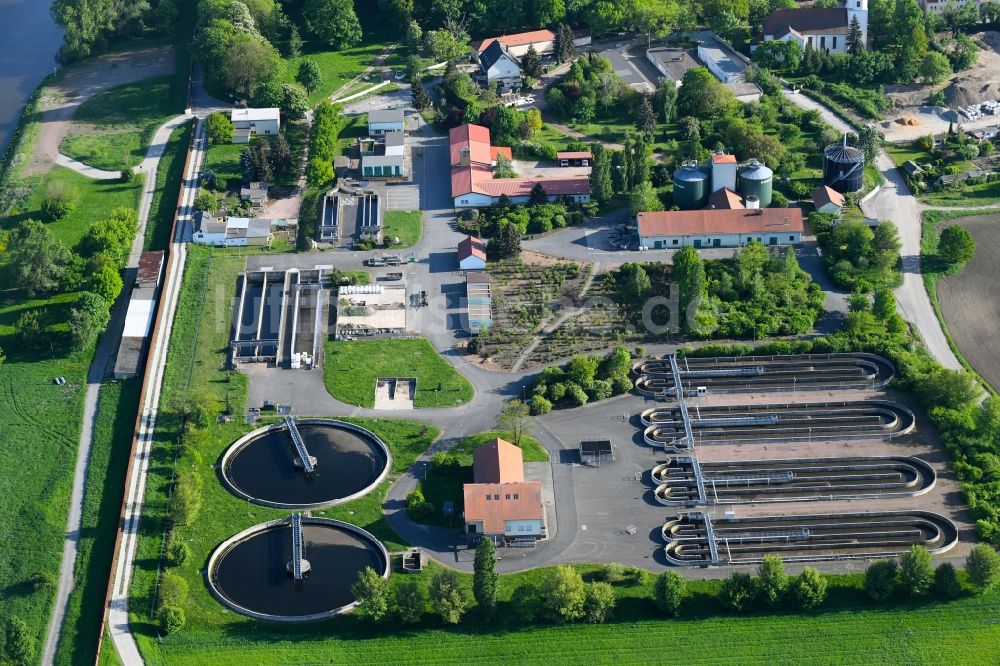 Luftbild Riesa - Klärwerk des Zweckverband Abwasserbeseitigung in Riesa im Bundesland Sachsen, Deutschland