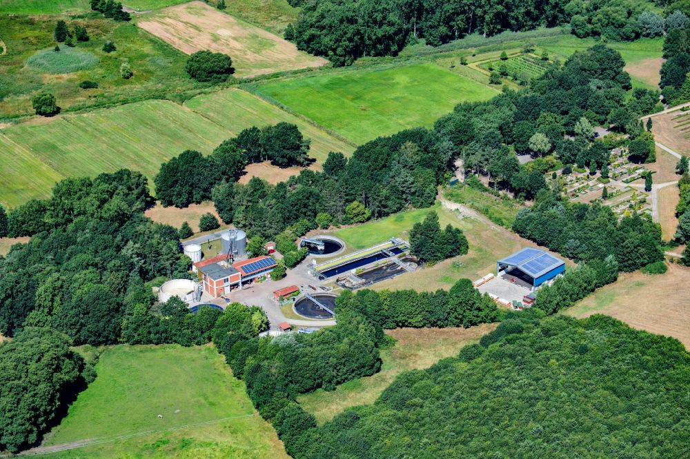 Luftbild Harsefeld - Klärwerks- Becken und Reinigungsstufen in Harsefeld im Bundesland Niedersachsen, Deutschland