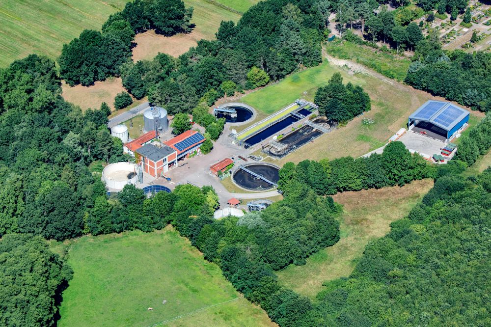 Luftbild Harsefeld - Klärwerks- Becken und Reinigungsstufen in Harsefeld im Bundesland Niedersachsen, Deutschland
