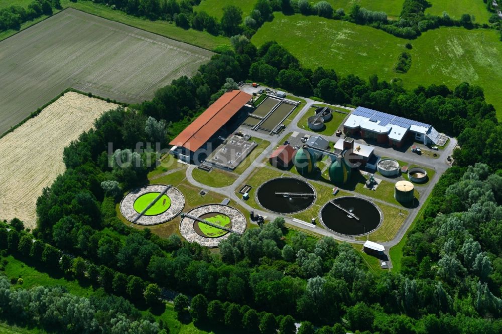 Luftaufnahme Lippstadt - Klärwerks- Becken und Reinigungsstufen in Lippstadt im Bundesland Nordrhein-Westfalen, Deutschland