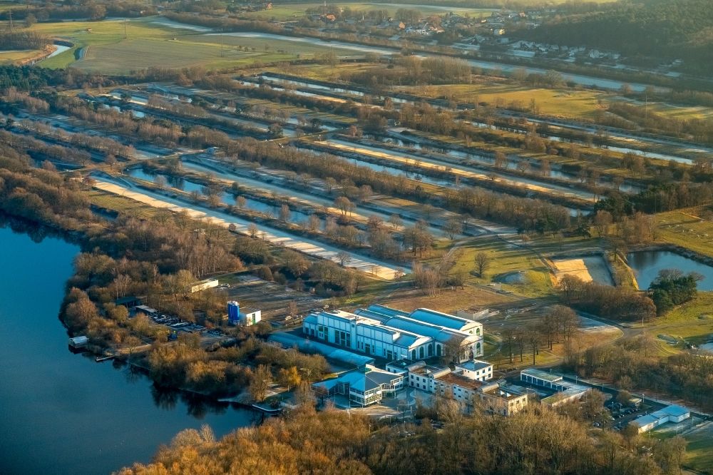 Luftaufnahme Haltern am See - Klärwerks- Becken, Reinigungsstufen und Wasseraufbereitungsanlage der Gelsenwasser AG in Haltern am See im Bundesland Nordrhein-Westfalen