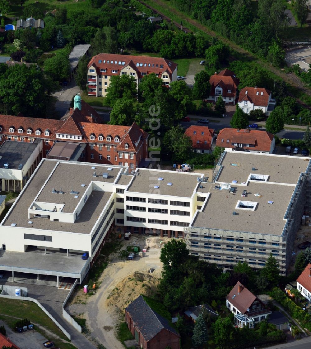 Luftaufnahme Kyritz - KMG Klinikum Kyritz Neubau im Bundesland Brandenburg