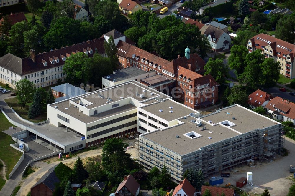 Kyritz von oben - KMG Klinikum Kyritz Neubau im Bundesland Brandenburg