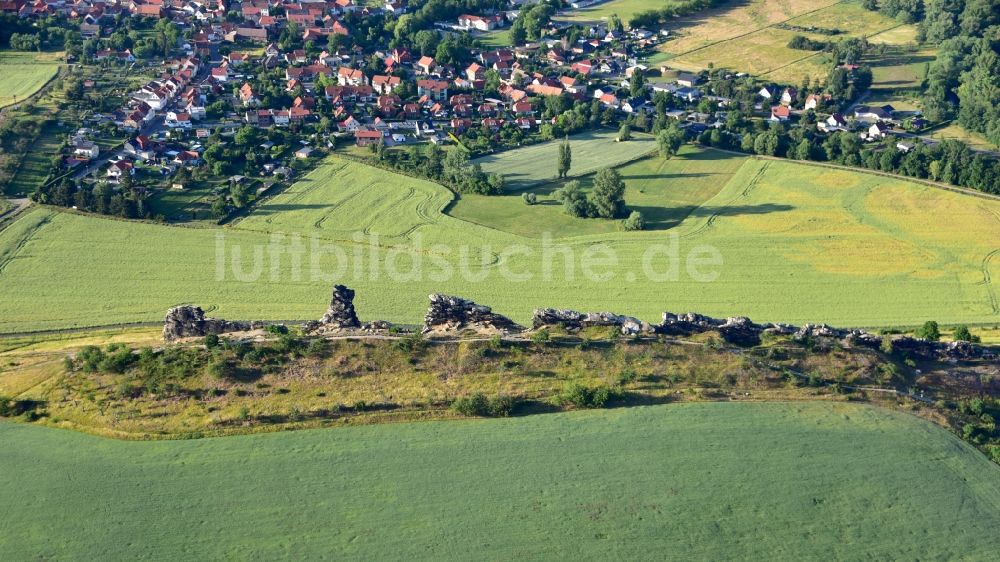 Luftbild Thale - Königstein (Teufelsmauer) in Thale im Bundesland Sachsen-Anhalt, Deutschland