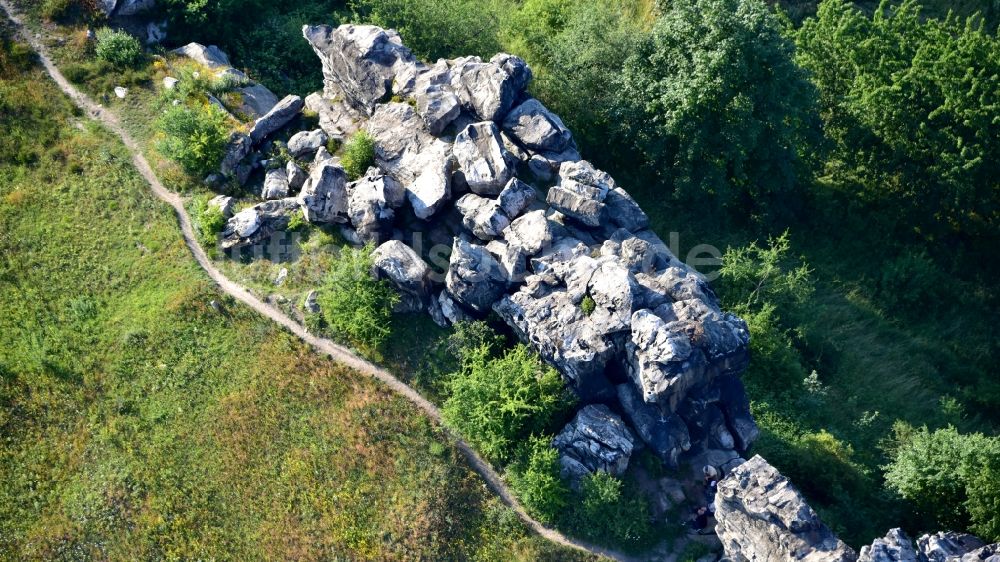 Luftaufnahme Thale - Königstein (Teufelsmauer) in Thale im Bundesland Sachsen-Anhalt, Deutschland