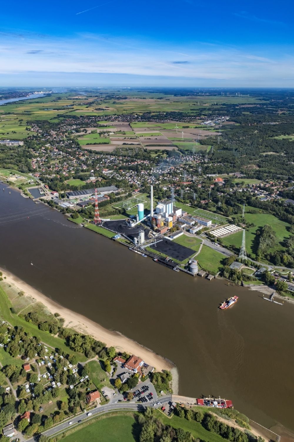 Luftbild Bremen - Kohle- Kraftwerksanlagen des Kraftwerk Farge in Bremen, Deutschland