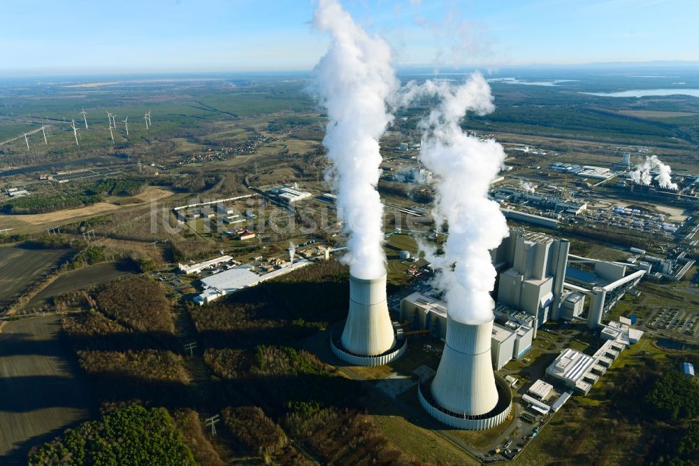 Spremberg von oben - Kohle- Kraftwerksanlagen im Ortsteil Schwarze Pumpe in Spremberg im Bundesland Brandenburg, Deutschland