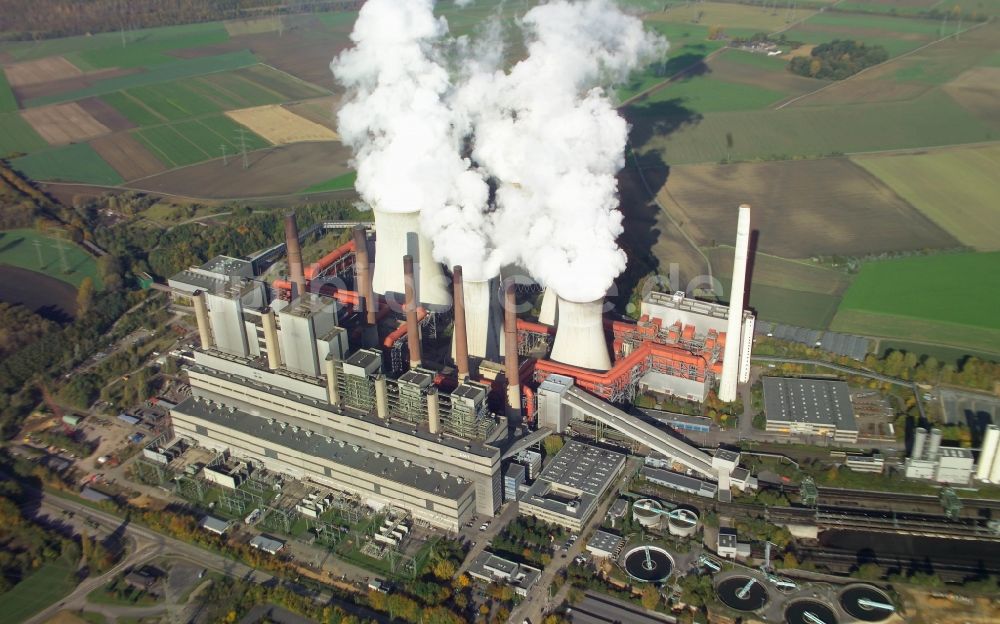 Luftbild Bergheim - Kohle- Kraftwerksanlagen des RWE Power AG Kraftwerk Niederaußem in Bergheim im Bundesland Nordrhein-Westfalen, Deutschland