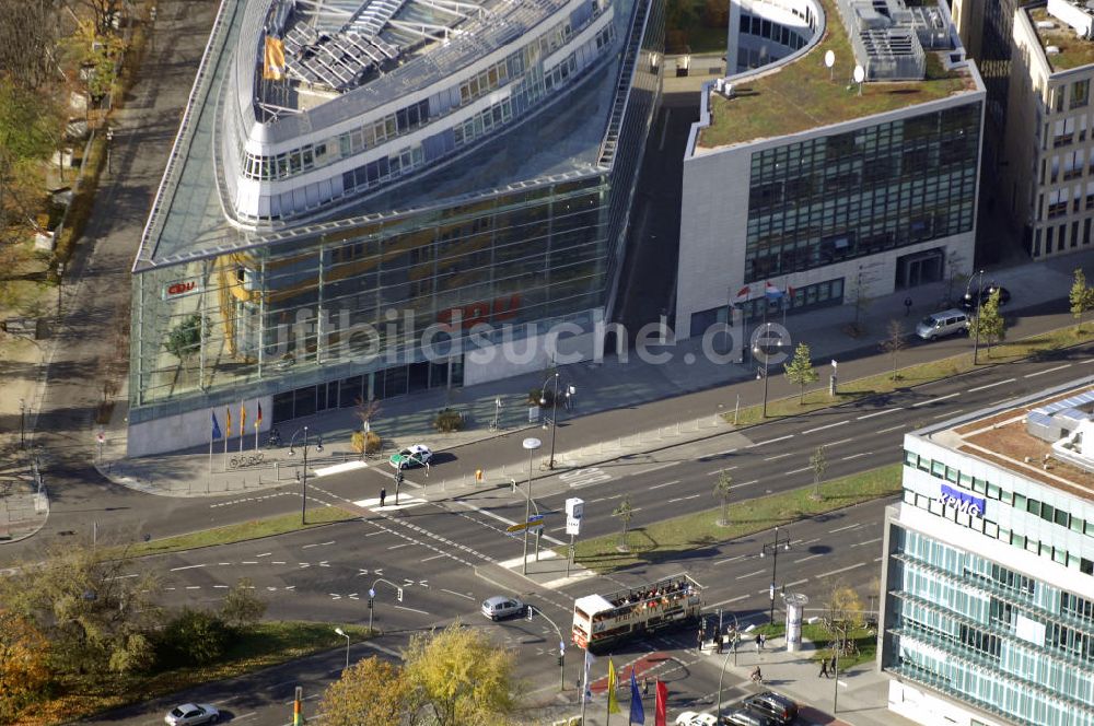 Luftbild Berlin - Konrad-Adenauer-Haus in Berlin Mitte