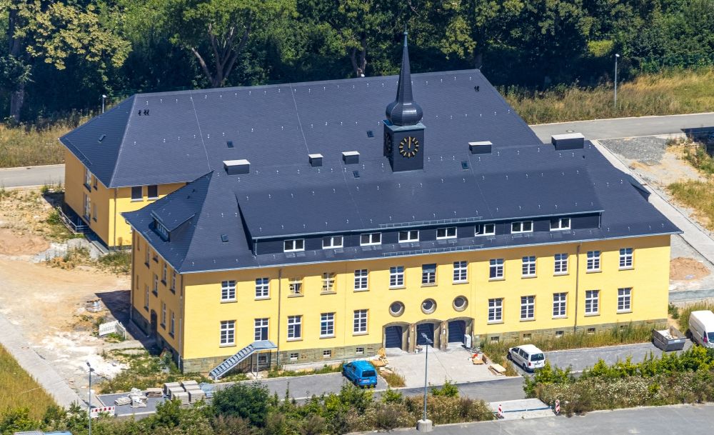 Luftbild Soest - Konversions- Baustelle Gebäudekomplex der ehemaligen Militär- Kaserne in Soest im Bundesland Nordrhein-Westfalen, Deutschland