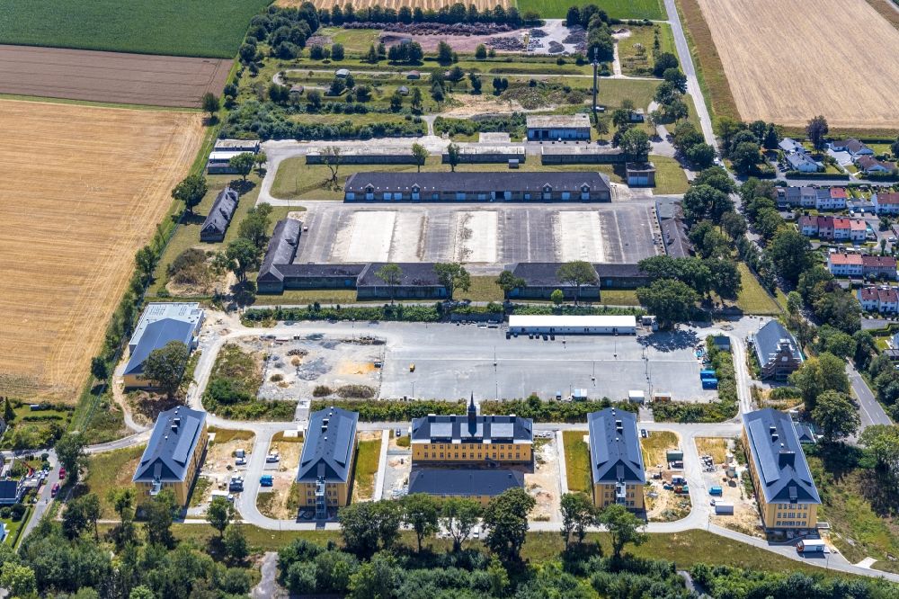 Luftbild Soest - Konversions- Baustelle Gebäudekomplex der ehemaligen Militär- Kaserne in Soest im Bundesland Nordrhein-Westfalen, Deutschland