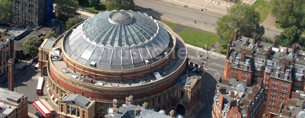 Luftaufnahme London - Konzerthaus / Veranstaltungshalle Royal Albert Hall of Arts and Sciences in London
