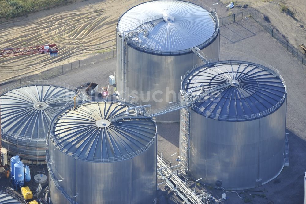 Zörbig aus der Vogelperspektive: Kraftstoffanlage der Verbio Vereinigte Bioenergie AG in Zörbig im Bundesland Sachsen-Anhalt