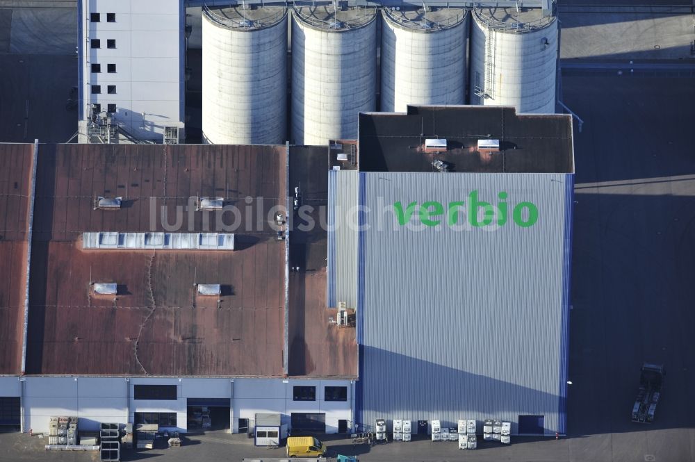Zörbig von oben - Kraftstoffanlage der Verbio Vereinigte Bioenergie AG in Zörbig im Bundesland Sachsen-Anhalt