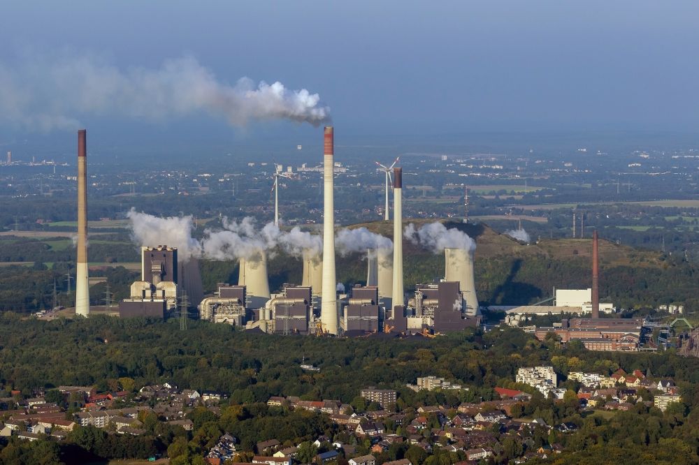 Gelsenkirchen OT Scholven aus der Vogelperspektive: Kraftwerk Scholven in Gelsenkirchen im Bundesland Nordrhein-Westfalen