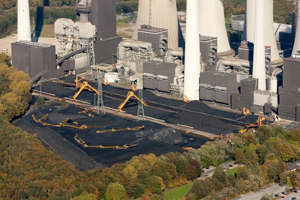 Gelsenkirchen aus der Vogelperspektive: Kraftwerk Scholven in Gelsenkirchen im Bundesland Nordrhein-Westfalen