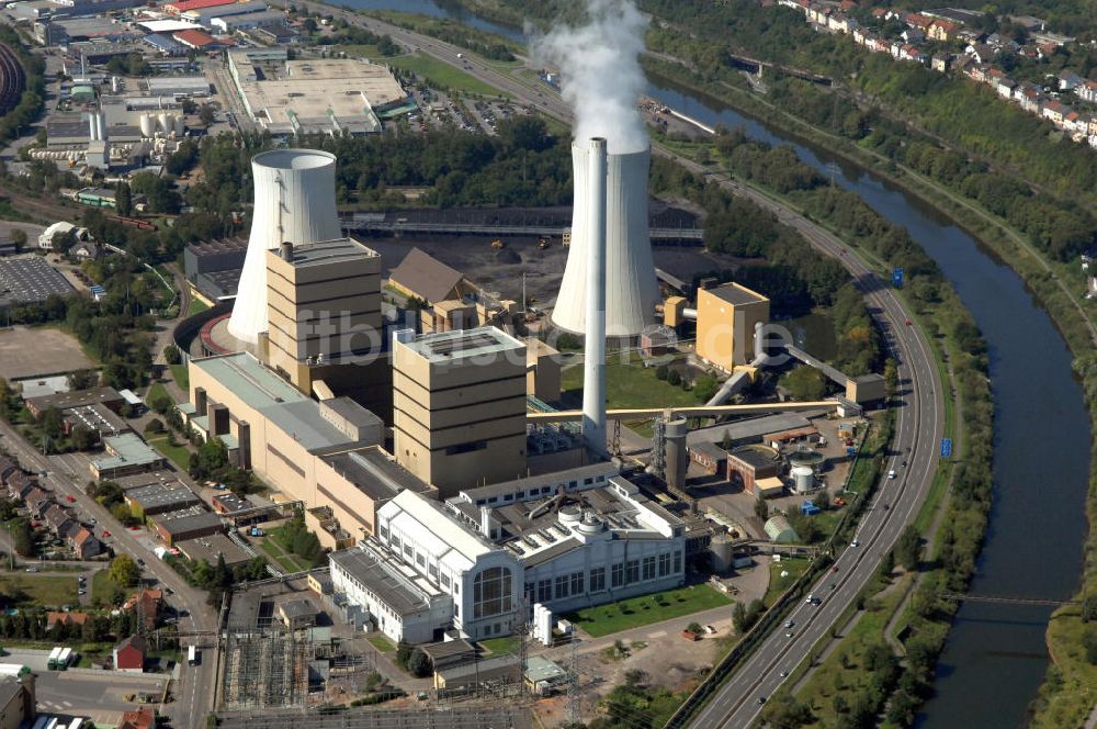 Luftaufnahme Völklingen - Kraftwerk Völklingen-Fenne im Saarland
