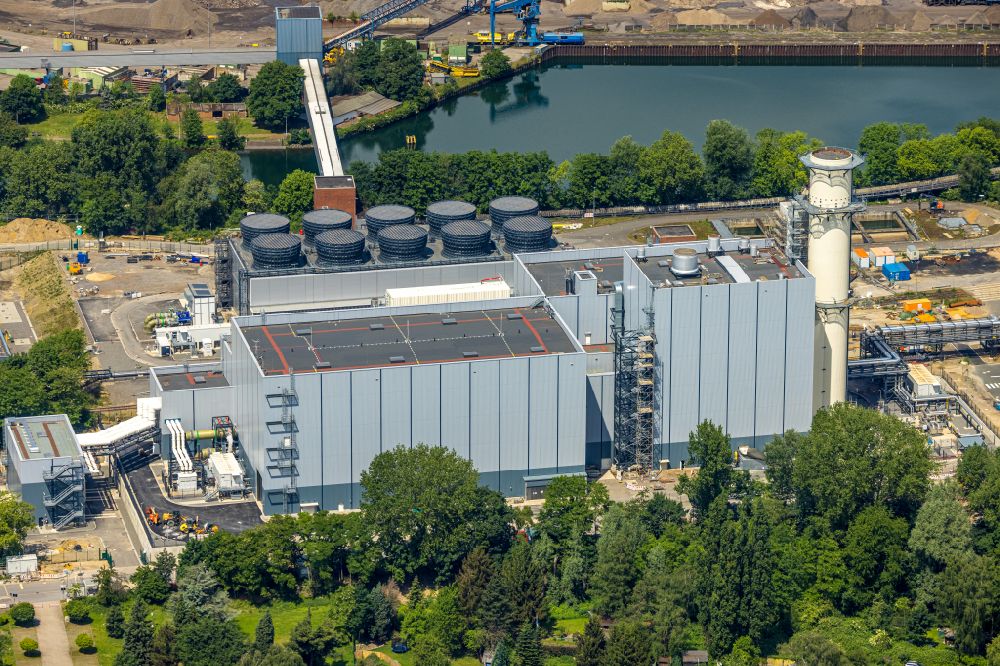 Herne aus der Vogelperspektive: Kraftwerksanlagen eines Gas- und Dampfkraftwerk der STEAG GmbH in Herne im Bundesland Nordrhein-Westfalen, Deutschland