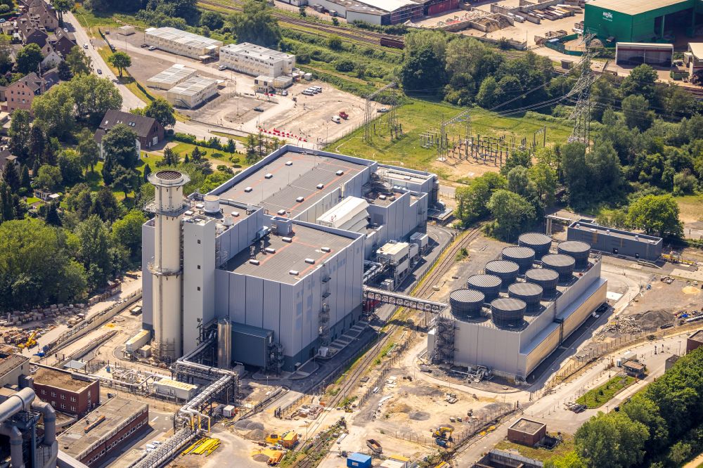 Luftaufnahme Herne - Kraftwerksanlagen eines Gas- und Dampfkraftwerk der STEAG GmbH in Herne im Bundesland Nordrhein-Westfalen, Deutschland