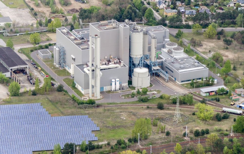 Luftaufnahme Cottbus - Kraftwerksanlagen des Heizkraftwerkes Cottbus in Cottbus im Bundesland Brandenburg