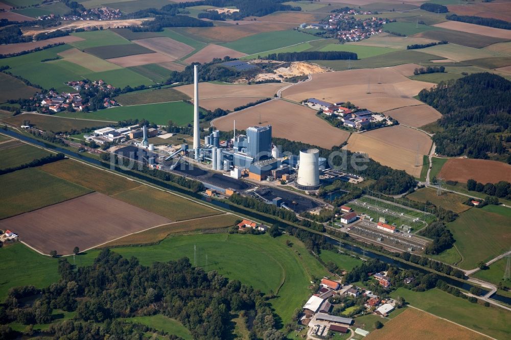 Luftaufnahme Zolling - Kraftwerksanlagen des Heizkraftwerkes ENGIE Kraftwerk Zolling in Zolling im Bundesland Bayern, Deutschland