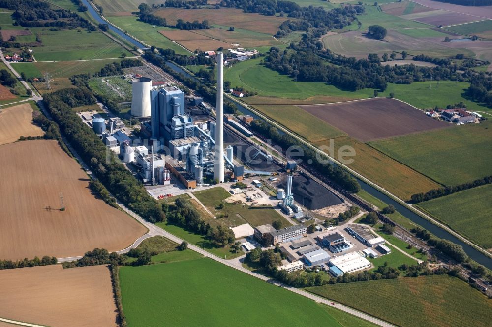 Luftbild Zolling - Kraftwerksanlagen des Heizkraftwerkes ENGIE Kraftwerk Zolling in Zolling im Bundesland Bayern, Deutschland