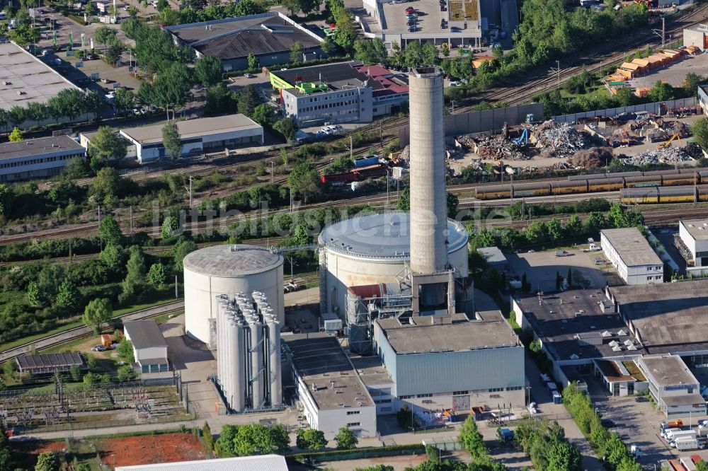 Luftbild München - Kraftwerksanlagen des Heizkraftwerkes Freimann in München im Bundesland Bayern, Deutschland