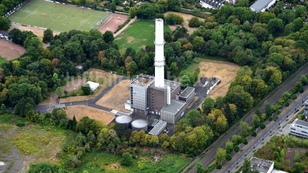 Bonn von oben - Kraftwerksanlagen des Heizkraftwerkes Heizkraftwerk Süd an der Christian-Miesen-Straße in Bonn im Bundesland Nordrhein-Westfalen, Deutschland
