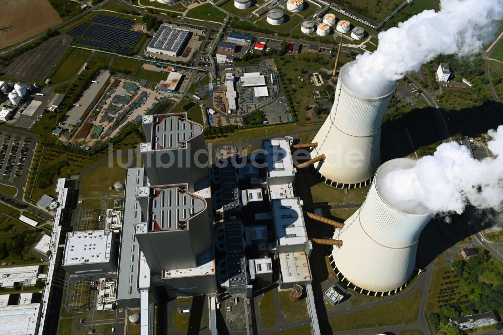 Luftbild Lippendorf - Kraftwerksanlagen des Heizkraftwerkes in Lippendorf im Bundesland Sachsen, Deutschland
