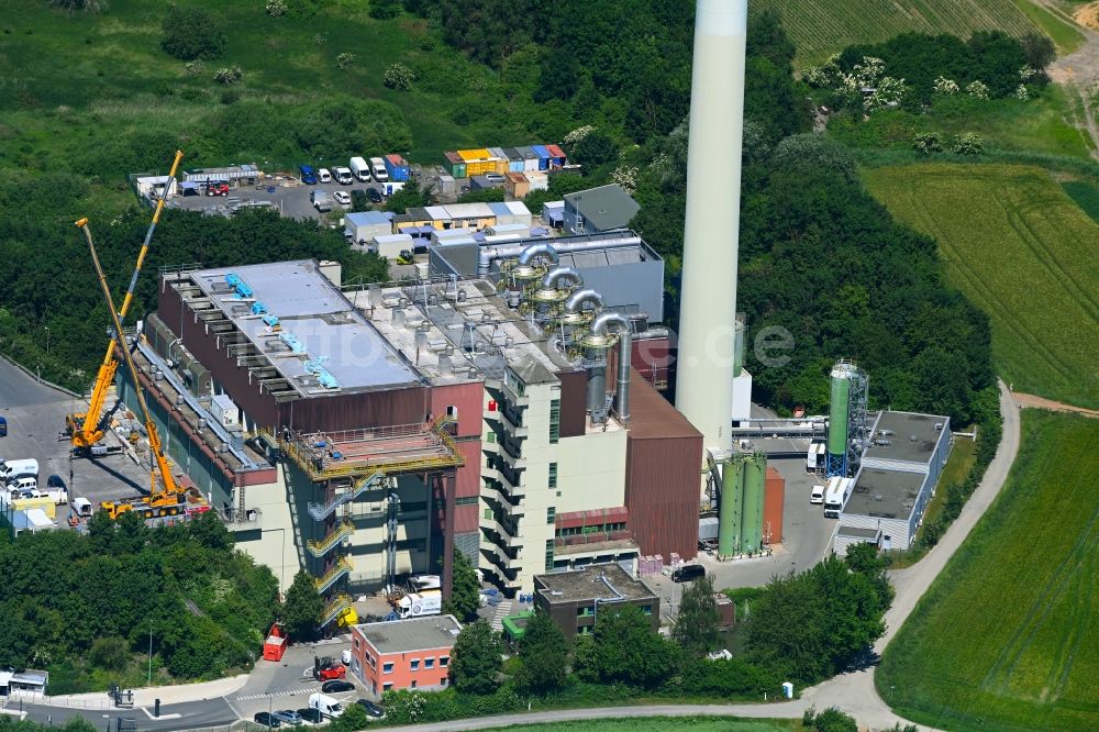 Luftbild Hamm - Kraftwerksanlagen des Heizkraftwerkes der Müllverbrennungsanlage in Hamm im Bundesland Nordrhein-Westfalen, Deutschland