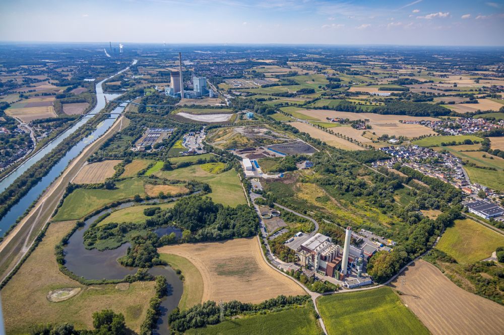 Luftbild Hamm - Kraftwerksanlagen des Heizkraftwerkes der Müllverbrennungsanlage in Hamm im Bundesland Nordrhein-Westfalen, Deutschland